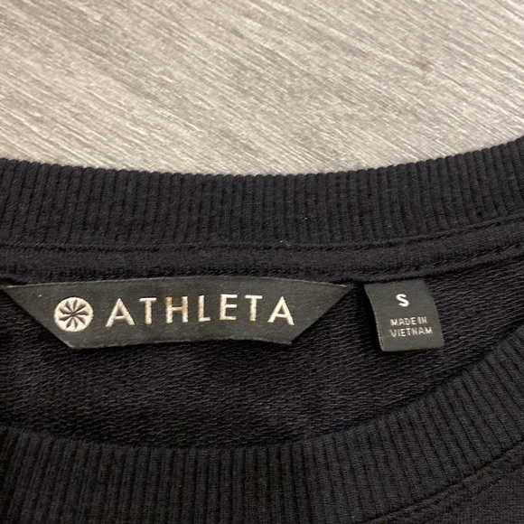 Athleta Drishti Ruched Side Tunic Length Top Black Size Small EUC - Picture 7 of 8